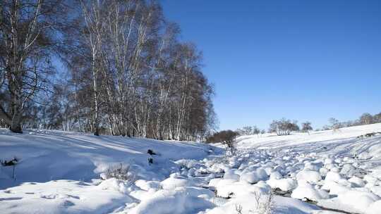 内蒙古雪馒头冬天雪景奇观