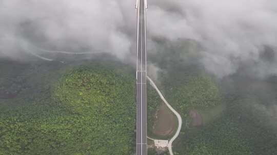 平塘大桥平流雾航拍