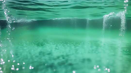 水下清澈海浪景象