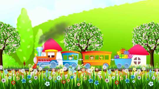 61儿童卡通梦幻背景素材