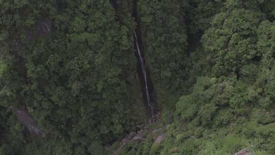 湖南湘西户外高山瀑布自然风光航拍