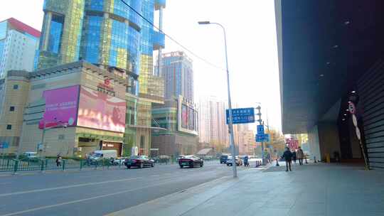 上海市浦东新区南泉北路街景人流车流视频素视频素材模板下载