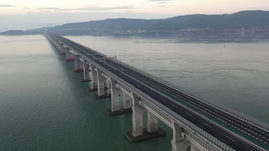 原创 福建福州平潭海峡公铁大桥航拍景观