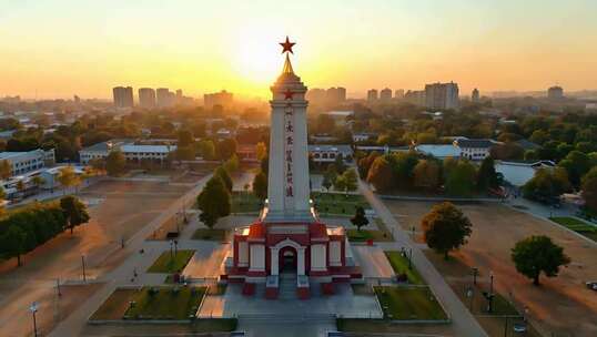 南昌八一广场纪念碑航拍