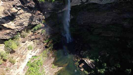 空中视频瀑布在Chapada dos V