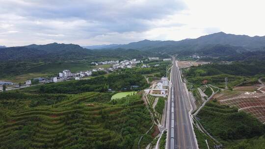 航拍美丽的高速公路及高架桥