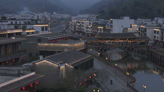 钱排双合村夜景 小城市夜景