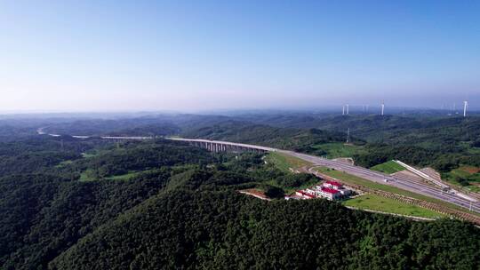 河南济源高速公路夏日航拍4k