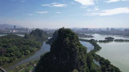 广东肇庆七星山5A景区星湖航拍