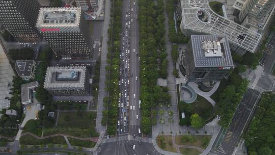 上海世纪大道世纪广场陆家嘴广场全景4K航拍