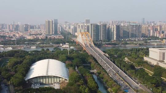 广东省佛山市城市风光航拍