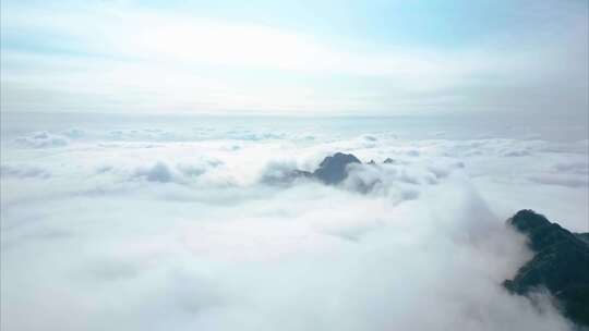 黄山云海航拍延时大自然风景风光视频素材