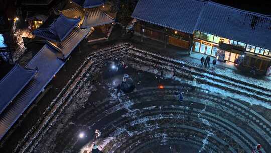 西江千户苗寨夜景雪景