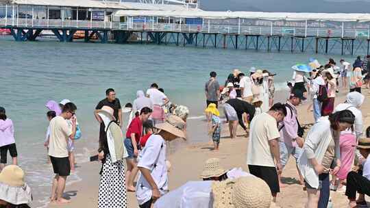 海南三亚西岛风景区游客旅游治愈唯美镜头