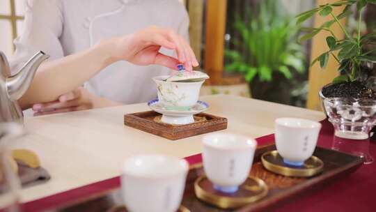 泡茶喝茶品茶茶文化中国风