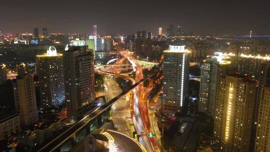 漕溪北路立交夜景航拍