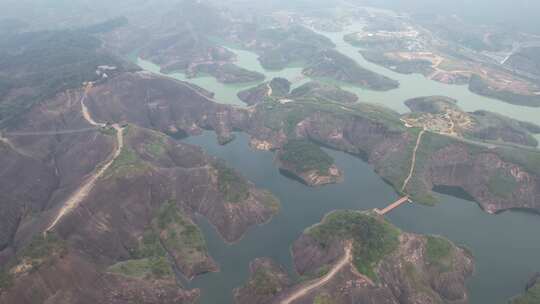 湖南郴州高倚岭风景区丹霞地貌航拍