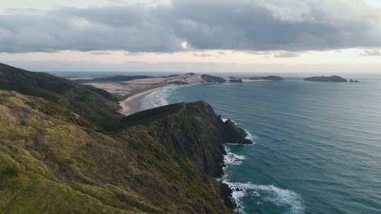 徒步旅行者，探索，海岸，新西兰