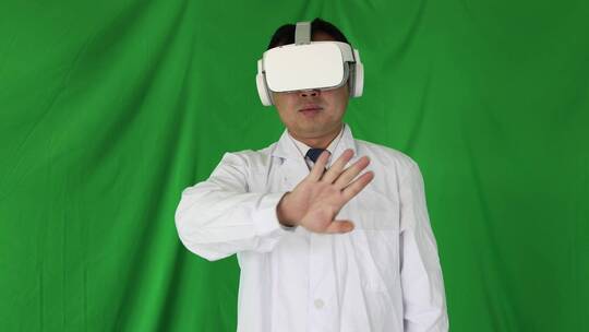 医生玩虚拟现实视频素材模板下载