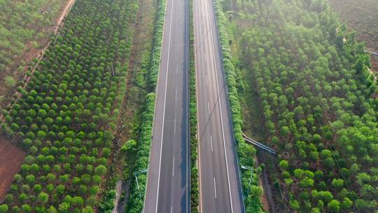 航拍山区高速公路国道省道