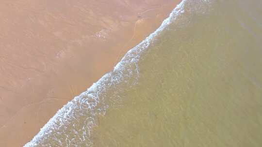 大海海边海水海浪沙滩海滩航拍风景唯美大自