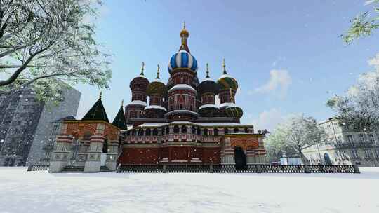 俄罗斯莫斯科圣瓦西里大教堂