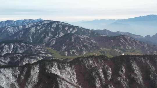 杭州临安大明山牵牛岗冬天风景航拍