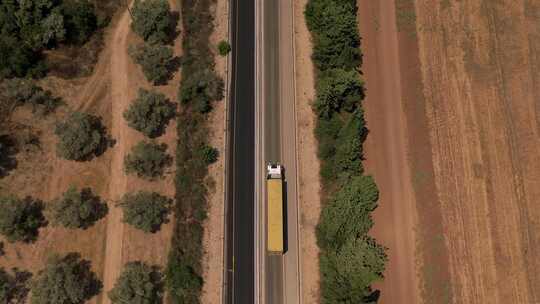 卡车，集装箱，汽车，道路