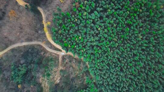 航拍大别山安徽马丁公路自然风光