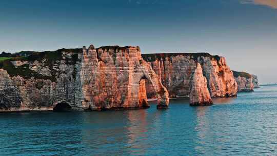 Etretat，诺曼底，海岸，海