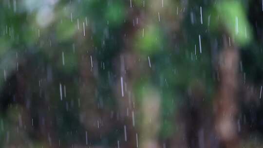 下雨天雨水空镜头