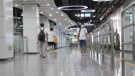 深圳地铁人行地道视频素材模板下载