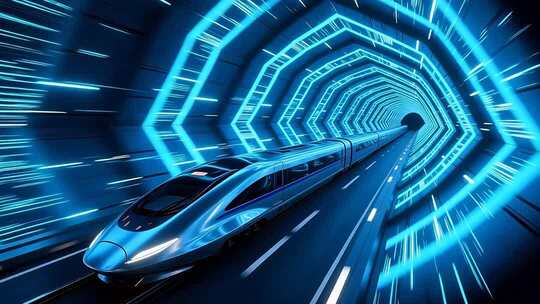 超级高铁隧道穿梭4K