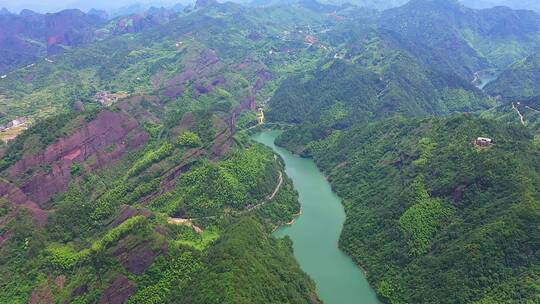 高空俯瞰铜钹山景区