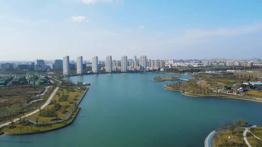 上海市闵行区兰香湖航拍全景4K超清