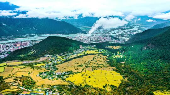 林芝市区航拍