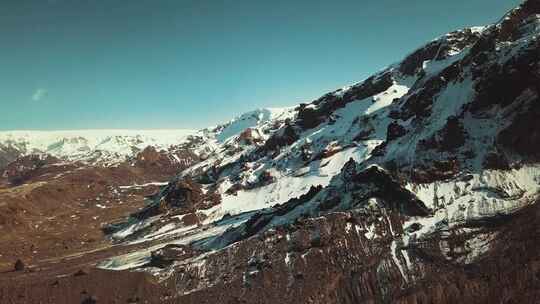 风景，雪，冰岛，山腰