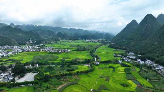 贵州黔西南兴义万峰林景区田园风光风景航拍