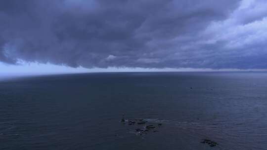 海南琼海博鳌 暴雨来临 海边城市 小镇 日出日落晚霞4k航拍