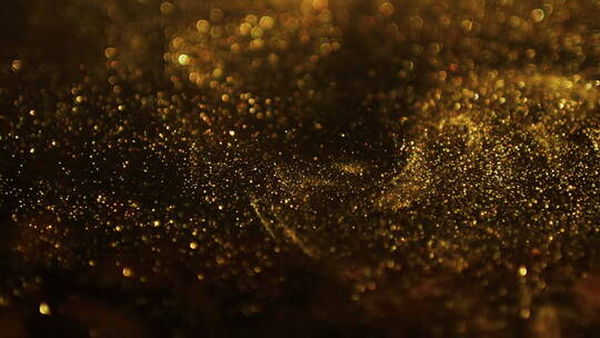 金色流动粒子特效背景