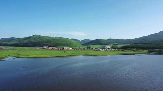 草原中的蒙古包 帐篷营地