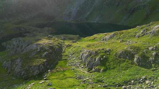 风景，喀尔巴布韦山脉，山脉，湖