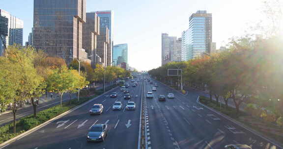 北京cbd城市生活街景