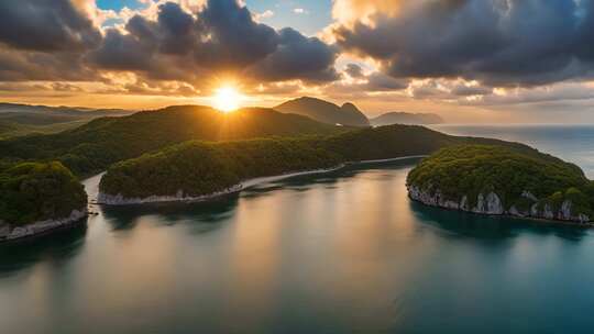 山海间日出全景