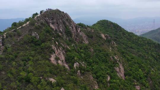 空镜岩石山体航拍