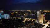 航拍厦门城市夜景高清在线视频素材下载