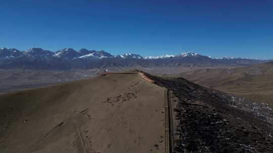 乌鞘岭雪山航拍