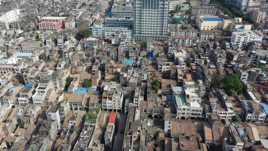 广西北海老街城市建筑风光航拍俯瞰