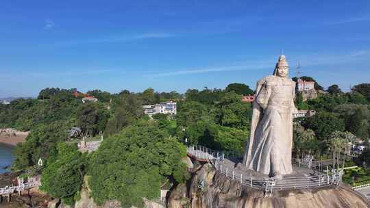 厦门鼓浪屿郑成功雕像航拍