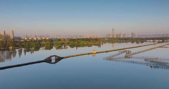 浙江省绍兴犭央犭茶湖昂桑湖江南水乡古道